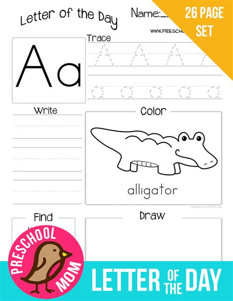 letter of the day printables.